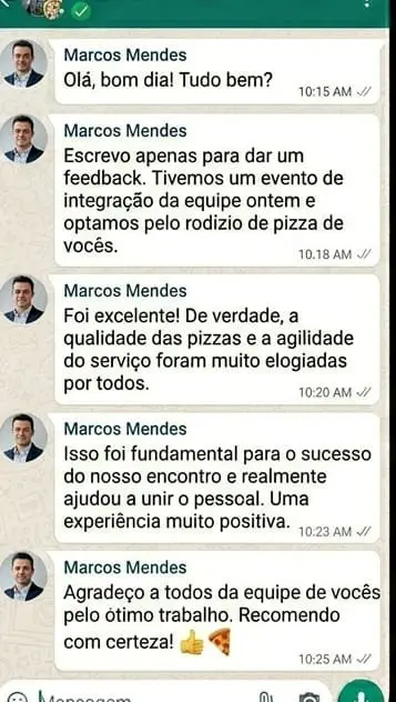 Depoimento corporativo elogiando agilidade no serviço